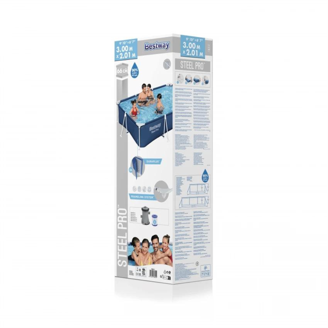 Baseinas Bestway "SteelPro Deluxe 3 in 1" 300x201x66 cm