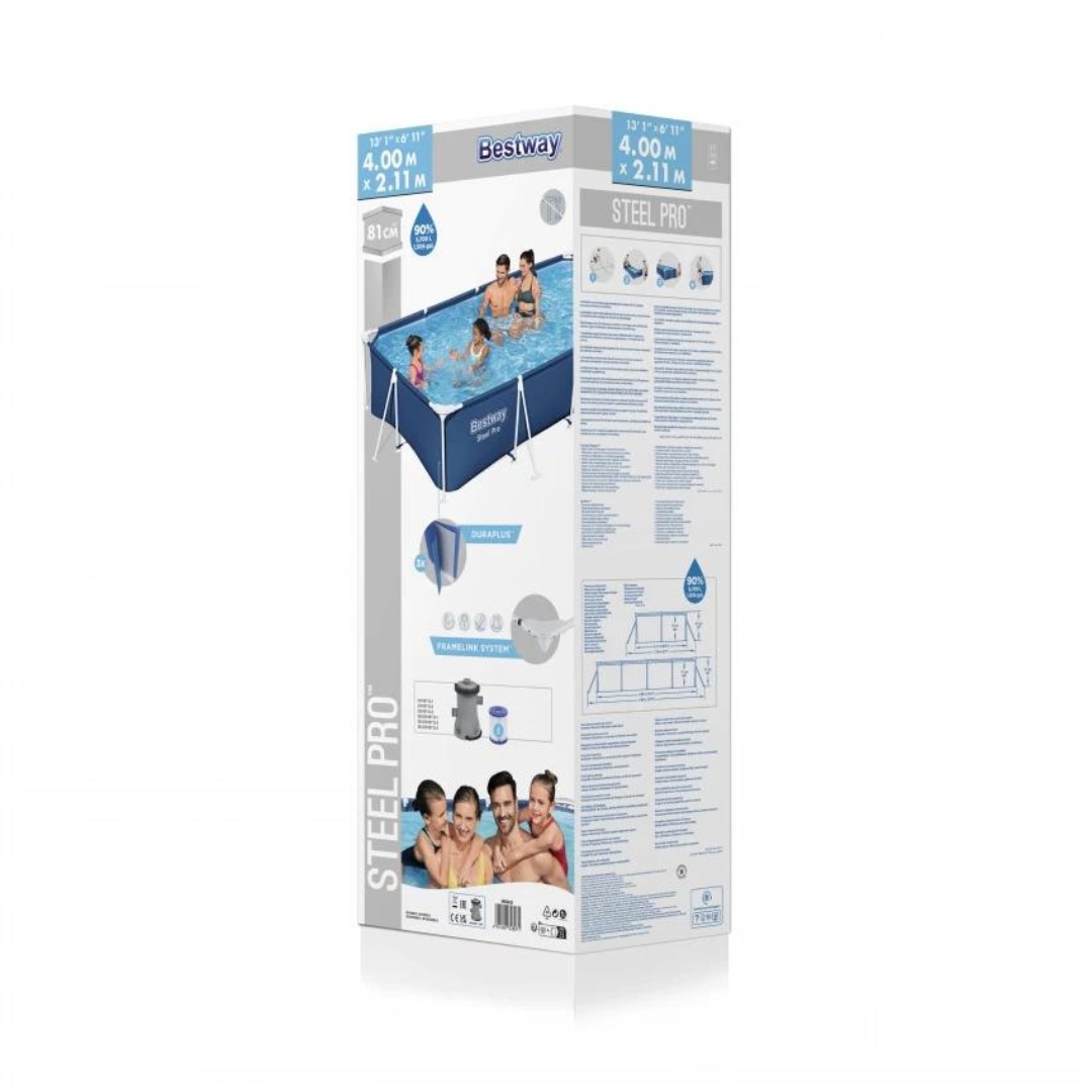 Baseinas Bestway "SteelPro Family 3 in 1" 400x211x81 56424