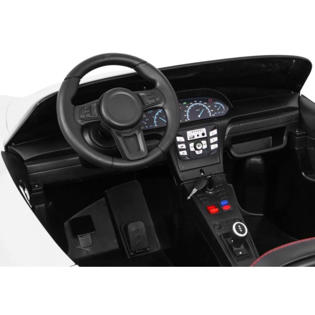 Dvivietis elektromobilis Perfecta Baltas
