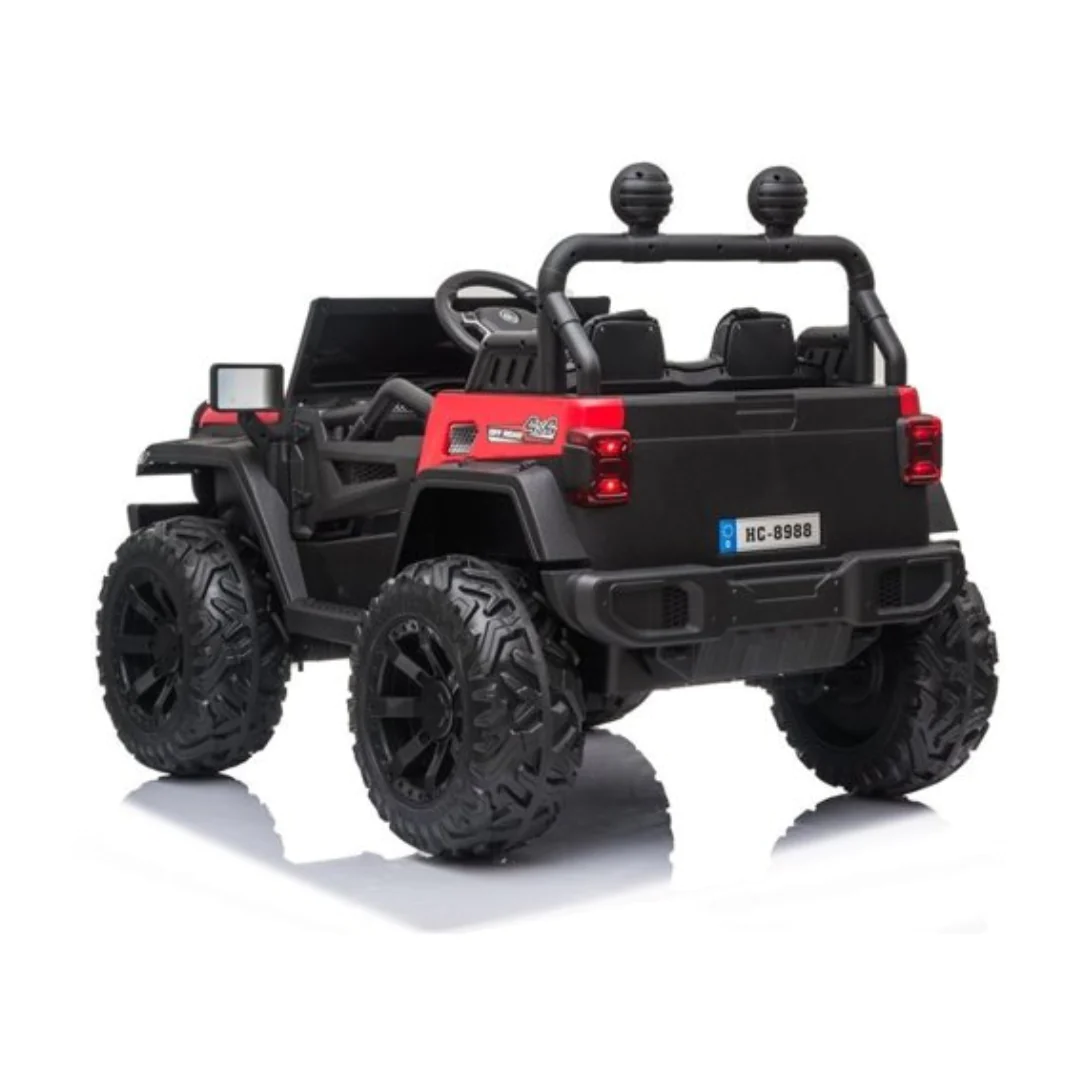 Vienvietis elektromobilis Jeep Master Of Terain Raudonas