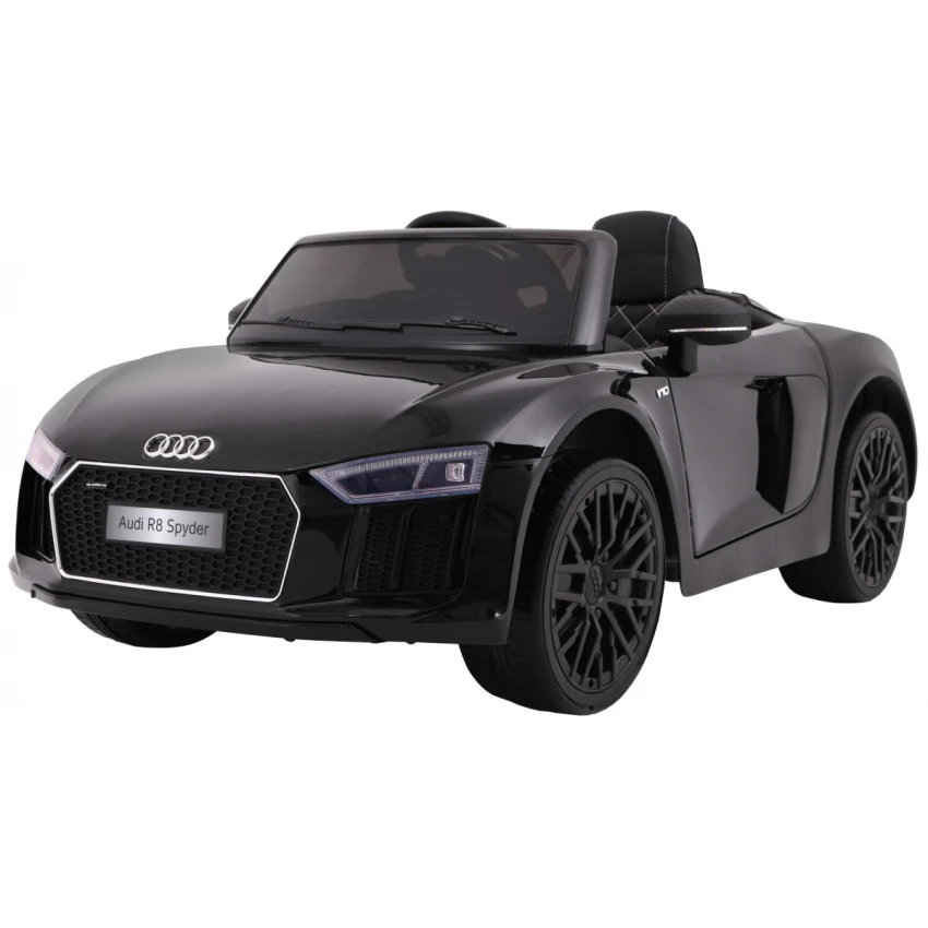 Vienvietis elektromobilis Audi R8 Spyder RS Juodas